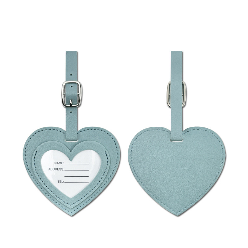 PU Heart Shape Suitcase Mark Name Tag - 7