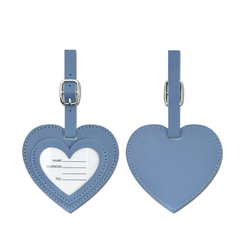 PU Heart Shape Suitcase Mark Name Tag - 8