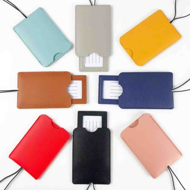 PU Leather Luggage Name Tag Airplane Travel Essentials For Flying Hotel Check - 1