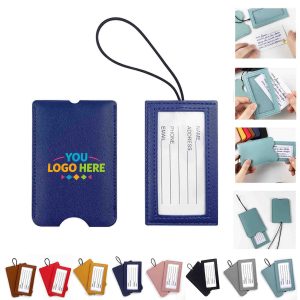 PU Leather Luggage Name Tag Airplane Travel Essentials For Flying Hotel Check
