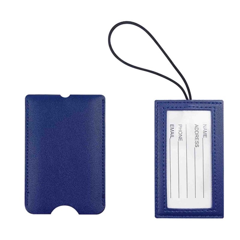PU Leather Luggage Name Tag Airplane Travel Essentials For Flying Hotel Check - 4