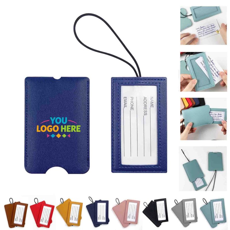 PU Leather Luggage Name Tag Airplane Travel Essentials For Flying Hotel Check