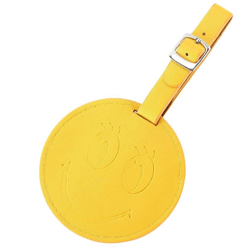 PU Leather Soft Round Luggage Name Tag
