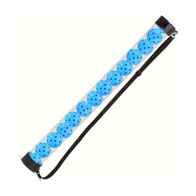 PVC Pickleball Ball Retriever Tube With Shoulder Strap For 12 Balls - 1