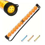 PVC Pickleball Ball Retriever Tube With Shoulder Strap For 12 Balls