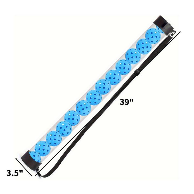 PVC Pickleball Ball Retriever Tube With Shoulder Strap For 12 Balls - 2