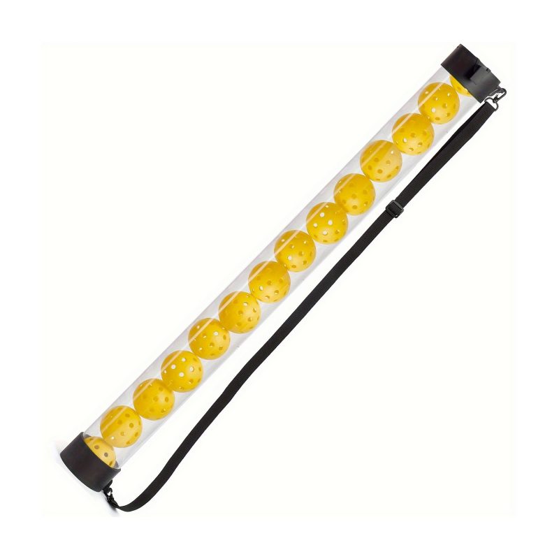 PVC Pickleball Ball Retriever Tube With Shoulder Strap For 12 Balls - 4