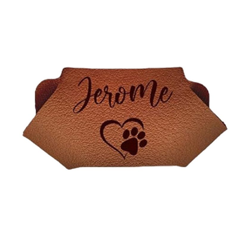 Personalized Faux Leather Stethoscope Name Tag - 6