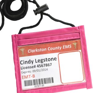 Pink Small Neck Wallet w/Adjustable Cord (4"x3")