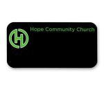Plastic Black Reusable Name Badge (1.5"x3") - 3