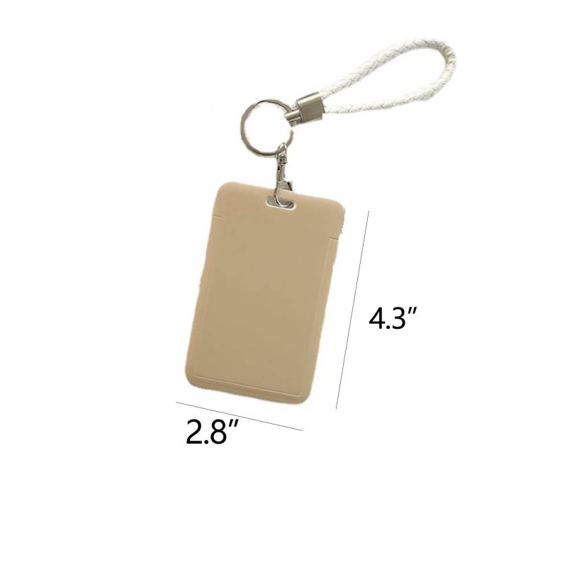 Plastic Name Tag Holder With Key Chain - 1