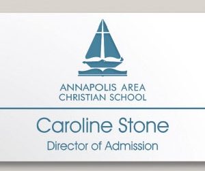 Plastic Name Tag w/Bar Pin (3.5" x 2")