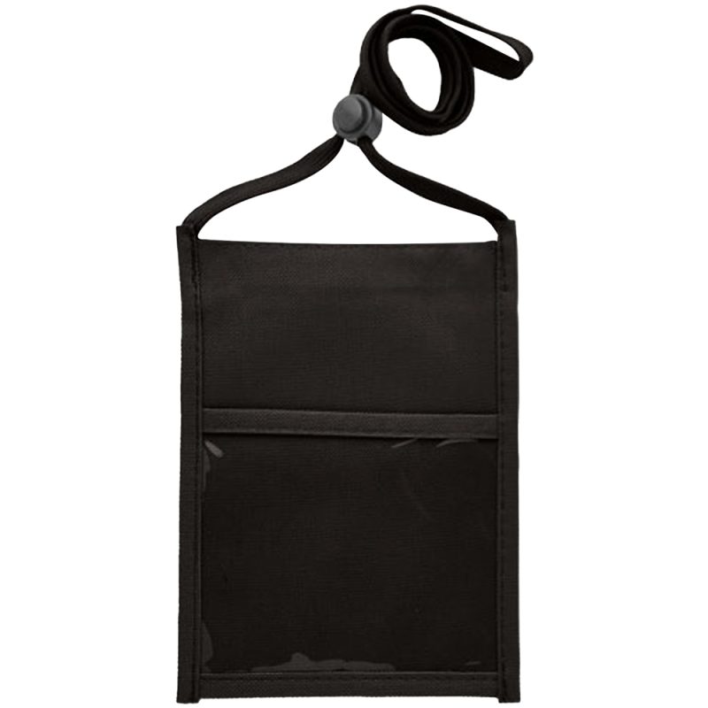 Premium Double Window Pouch Polyester Neck Wallet - 5