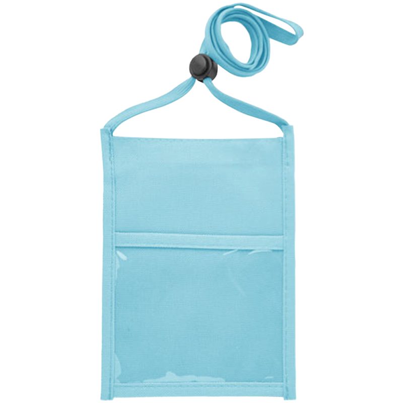 Premium Double Window Pouch Polyester Neck Wallet - 7