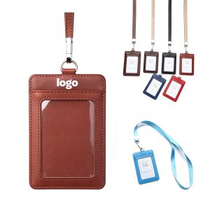 Professional Split Leather Credential Holder