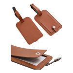 Pu Leather Suitcase Name Tag With Snap - 1