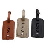 Pu Leather Suitcase Name Tag With Snap