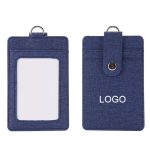Pu Name Tag Protector Sleeve with Neck Strap