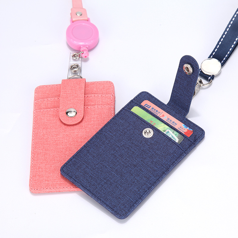 Pu Name Tag Protector Sleeve with Neck Strap - 4