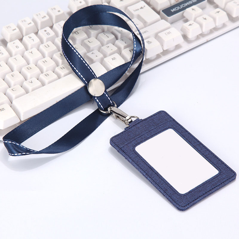 Pu Name Tag Protector Sleeve with Neck Strap - 6