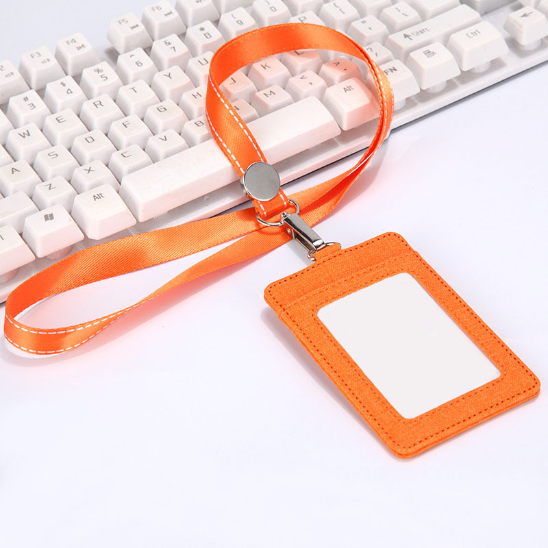 Pu Name Tag Protector Sleeve with Neck Strap - 9