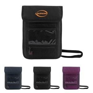 RFID Anti Theft Travel Neck Wallet Pouch W/ Lanyard
