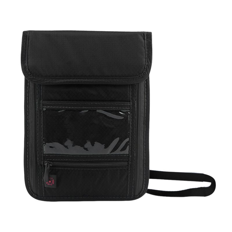 RFID Anti Theft Travel Neck Wallet Pouch W/ Lanyard - 4