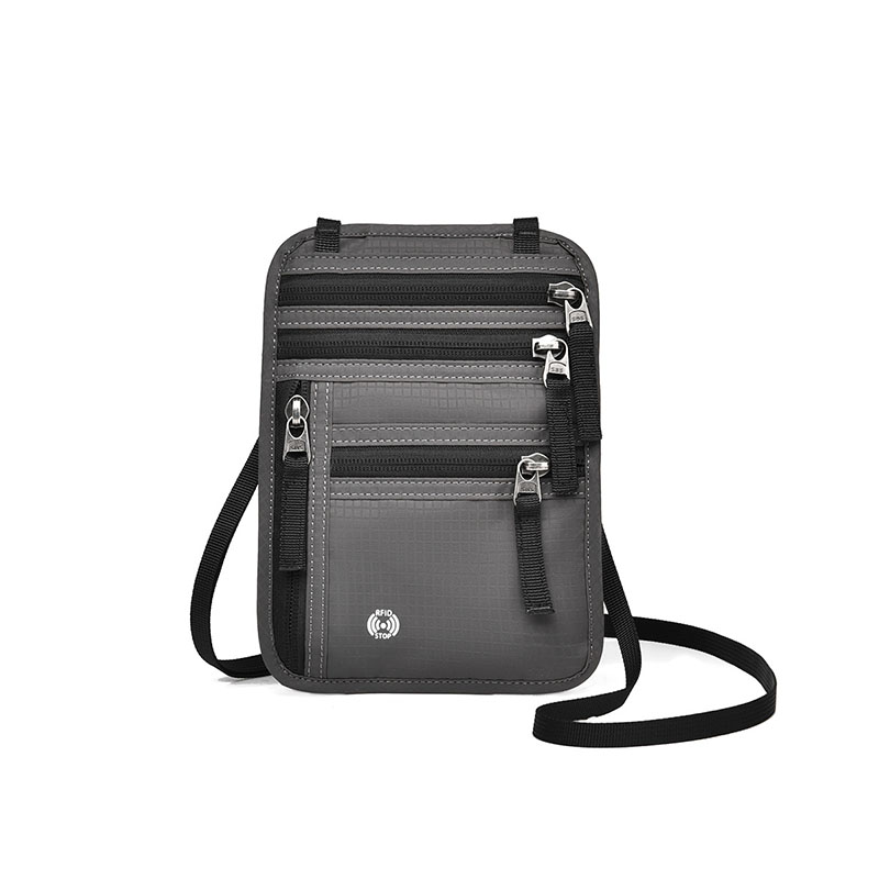 RFID Blocking Passport Holder Neck Wallet - 3