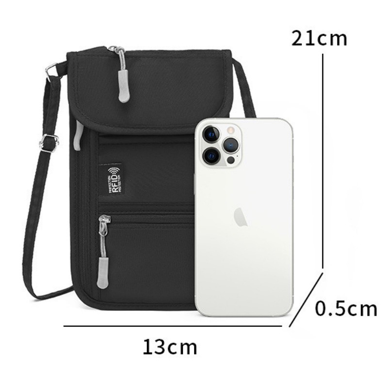 RFID Blocking Ripstop Passport Neck Wallet - 2