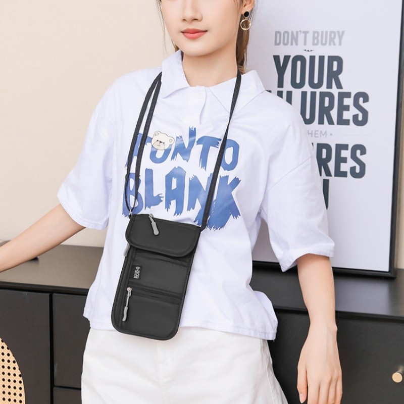 RFID Blocking Ripstop Passport Neck Wallet - 4