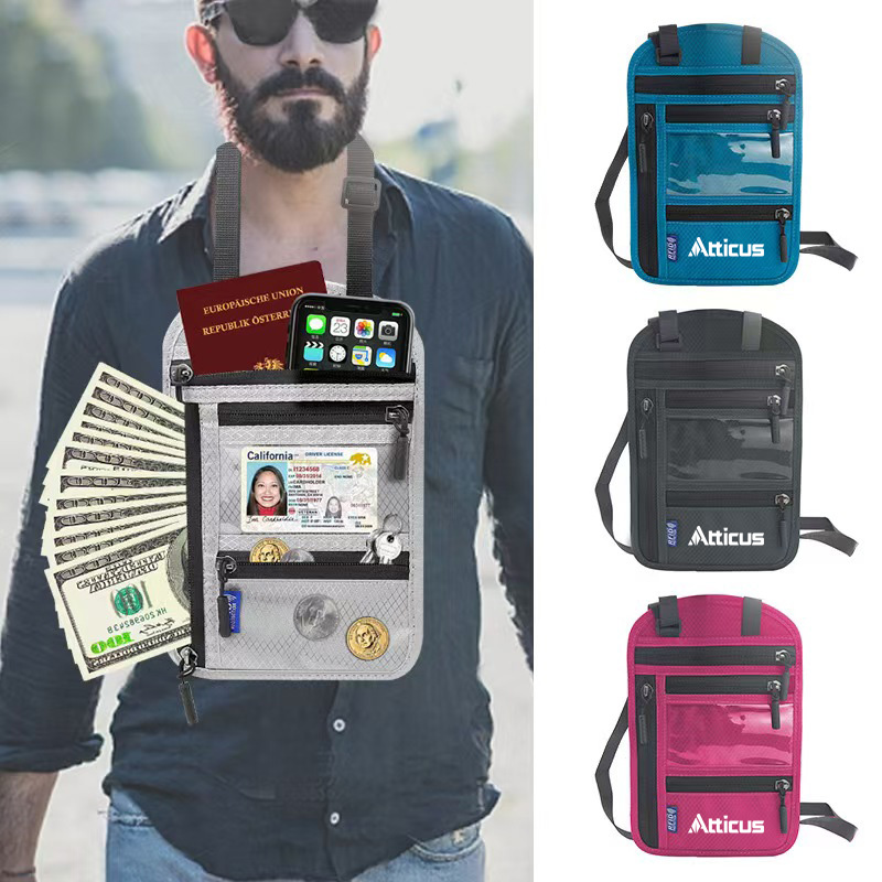 RFID Blocking Travel Neck Wallet