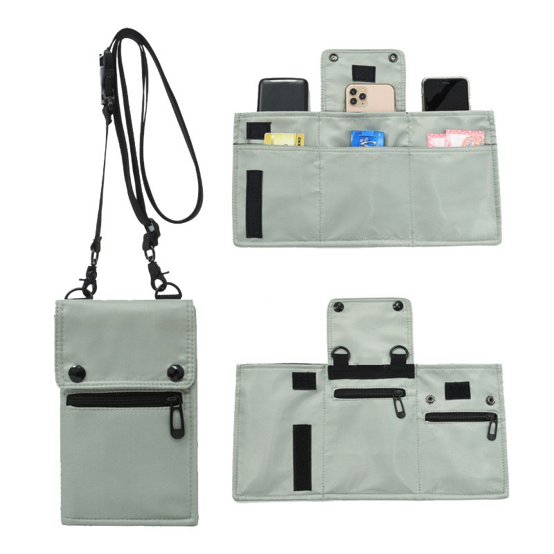 RFID Travel Neck Wallet with Phone Holder - 1