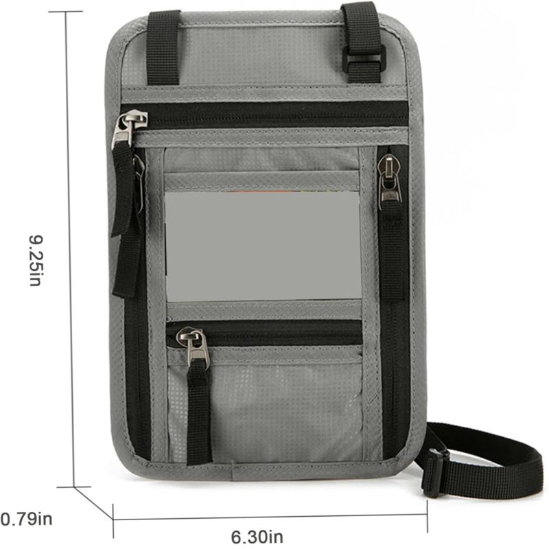 RFID Travel Neck Wallet with Transparent Window - 2