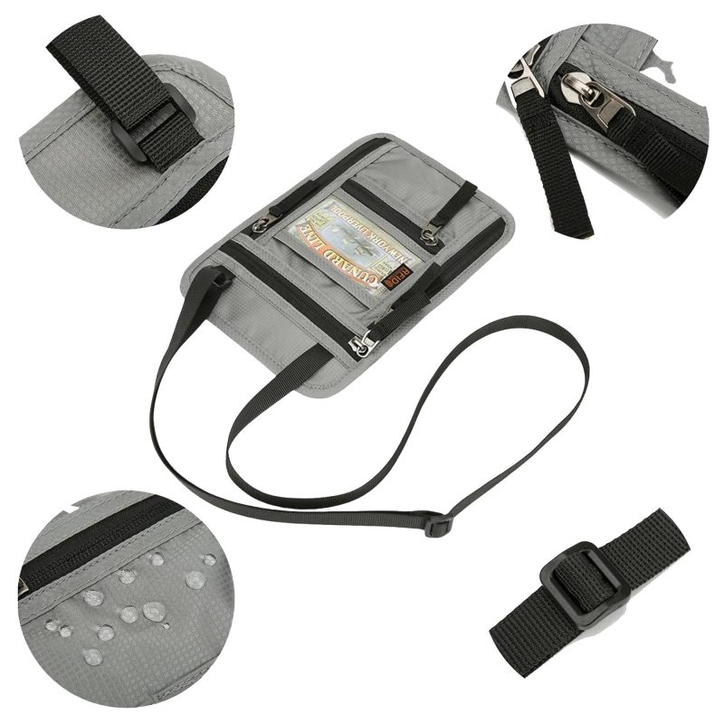 RFID Travel Neck Wallet with Transparent Window - 3