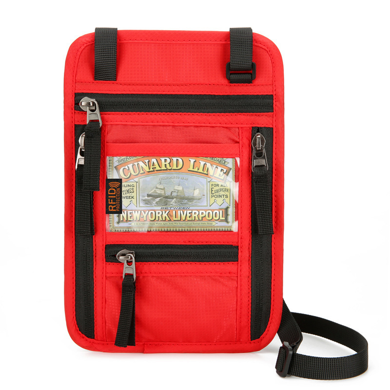 RFID Travel Neck Wallet with Transparent Window - 7