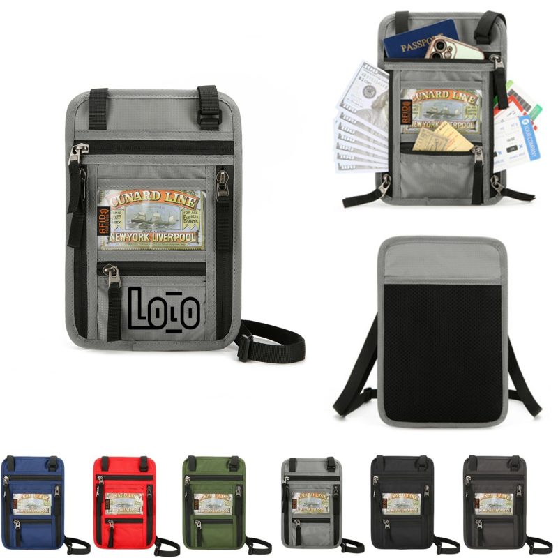 RFID-Travel-Neck-Wallet-with-Transparent-Window-GTRH0586 RFID Travel Neck Wallet with Transparent Window