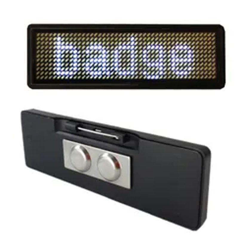 Rechargeable LED Name Tag Badge - 2