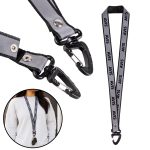 Reflective rPET Lanyard with Swivel Carabiner