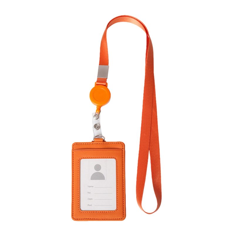 Retractable PU Credential Holder - 1