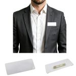 Reusable Plastic Name Tag Holder With Pin For Conferences - 1