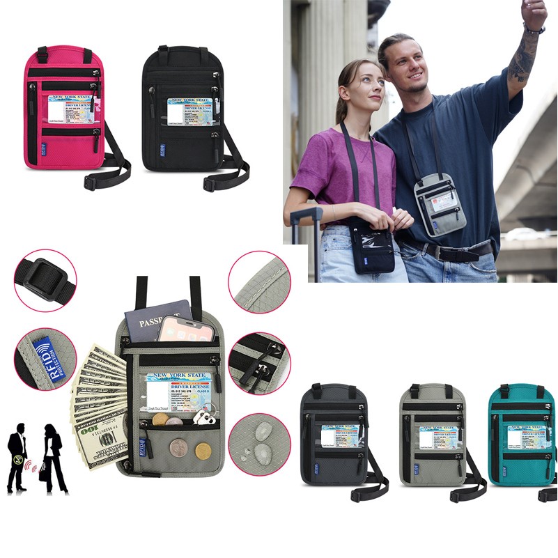 Rfid Blocking Passport Neck Wallet - 2