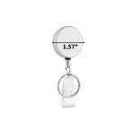 Round Retractable Credential Reel with Snap Strap - 1