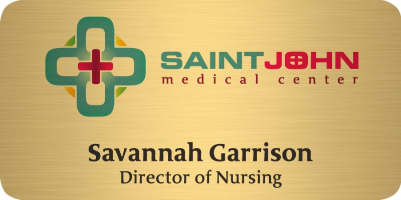 Savannah Express Metal Name Badge (Standard Size 1-1/2" x 3")