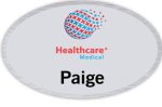 Seattle Metal Name Badge (Standard Size 1-11/16" x 2-9/16" Oval
