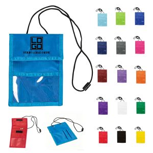 Secure Nylon Neck Wallet for Badge Storage