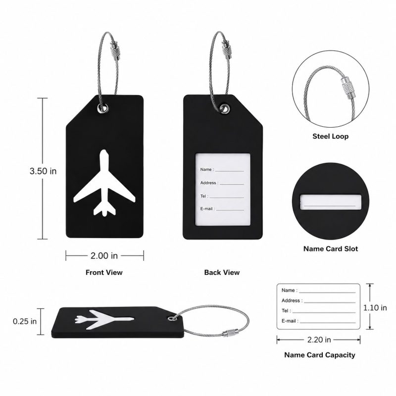 Silicone Name Tag For Travel - 1