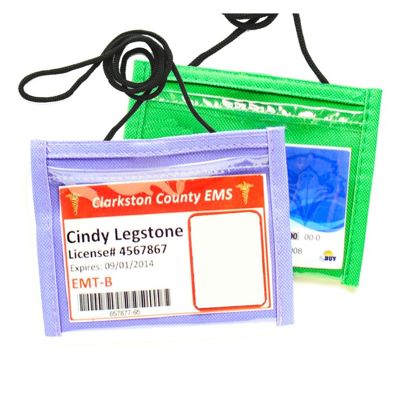 Single Clear Pocket Neck Wallet (4.95" x 4")