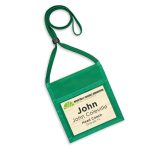 Single Clear Pocket Neck Wallet w/Zippered Back Pocket (5.25" x 5.20") - 1