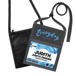 Single Clear Pocket Neck Wallet w/Zippered Back Pocket (5.25" x 5.20")