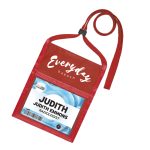Single Clear Pocket Neck Wallet w/Zippered Back Pocket (5.25" x 5.20") - 3